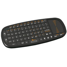 Phoenix BlueKey Presenter Mini Teclado Bluetooth con Touchpad y Puntero Láser Rojo para PC, Android TV, Presentaciones