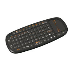 Phoenix BlueKey Presenter Mini Teclado Bluetooth con Touchpad y Puntero Láser Rojo para PC, Android TV, Presentaciones
