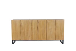 DKD Home Decor Buffet de Teca y Metal Natural 180x40x85