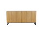 DKD Home Decor Buffet de Teca y Metal Natural 180x40x85