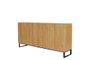 DKD Home Decor Buffet de Teca y Metal Natural 180x40x85