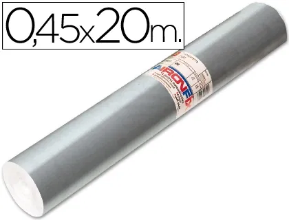 Aironfix 69193 Rollo Adhesivo Plastificado Autoadhesivo Especial Plata, 20 m x 46 cm, para Forrar Madera, Metal, Paredes Aironfix 69193 Rollo Adhesivo Plastificado Autoadhesivo Especial Plata, 20 m x 46 cm, para Forrar Madera, Metal, Paredes