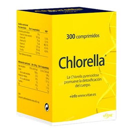 VITAE Chlorella 200Mg. 300Comp. Suplemento nutricional con clorofila, vitaminas A, B9, B12, D y K