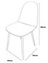 DKD Home Decor Silla Urban Marron Marron Claro 51.5 x 90.5 x 44 cm (4 Unidades) Poliester Hierro