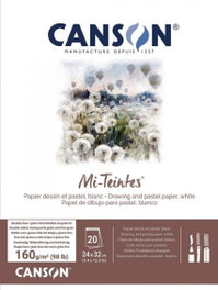 CANSON - GUARRO Bloc Mi-Teintes 24x32cm 30 hojas 160g Blanco