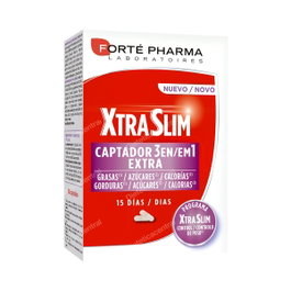 Forte Pharma Xtraslim Captador 3en1 60 Cápsulas - Capta Grasas, Bloquea Azúcares, Disminuye Calorías