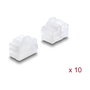 DeLOCK 10 unidades de cubierta antipolvo para RJ-45 en silicona transparente