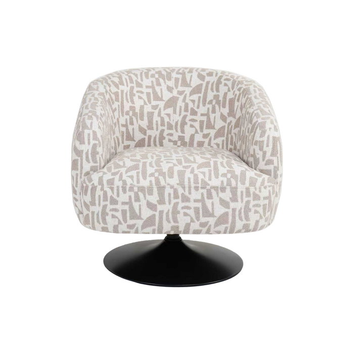 Sillón Giratorio Crema-Beige 73 X 80 X 73 cm