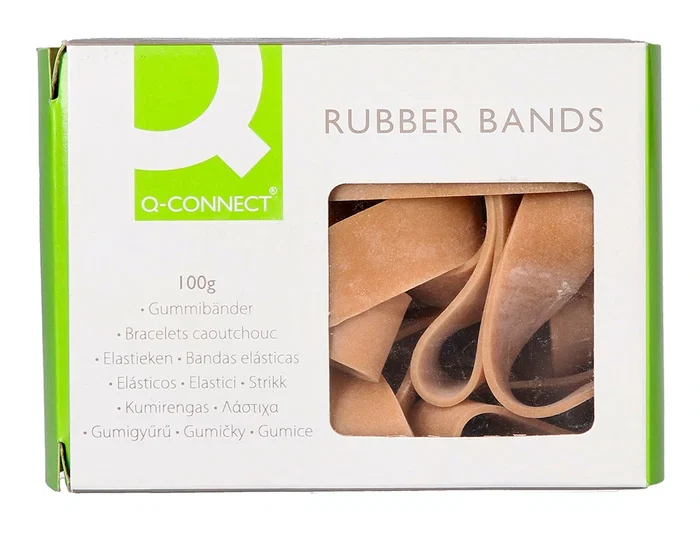 Q-connect Bandas elásticas 100 gr 180 x 16 mm Número 18