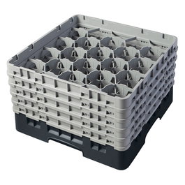 CAMBRO Cesta de lavado 20 comp. 5 alturas Negro