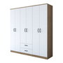 Hanah Home Armario BA115 - 2283 Nogal y Blanco 180x190.8x47.3 cm
