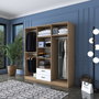 Hanah Home Armario BA115 - 2283 Nogal y Blanco 180x190.8x47.3 cm