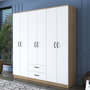 Hanah Home Armario BA115 - 2283 Nogal y Blanco 180x190.8x47.3 cm