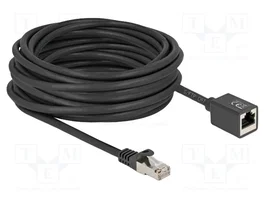 DeLOCK 90323 Cable de extensión de red Cat6a S/FTP 10 m Negro