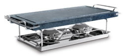 IBILI Grill de Piedra 37x18 cm para 2 Quemadores de Alcohol/Gel