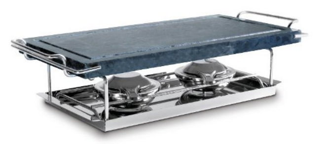 IBILI Grill de Piedra 37x18 cm para 2 Quemadores de Alcohol/Gel IBILI Grill de Piedra 37x18 cm para 2 Quemadores de Alcohol/Gel