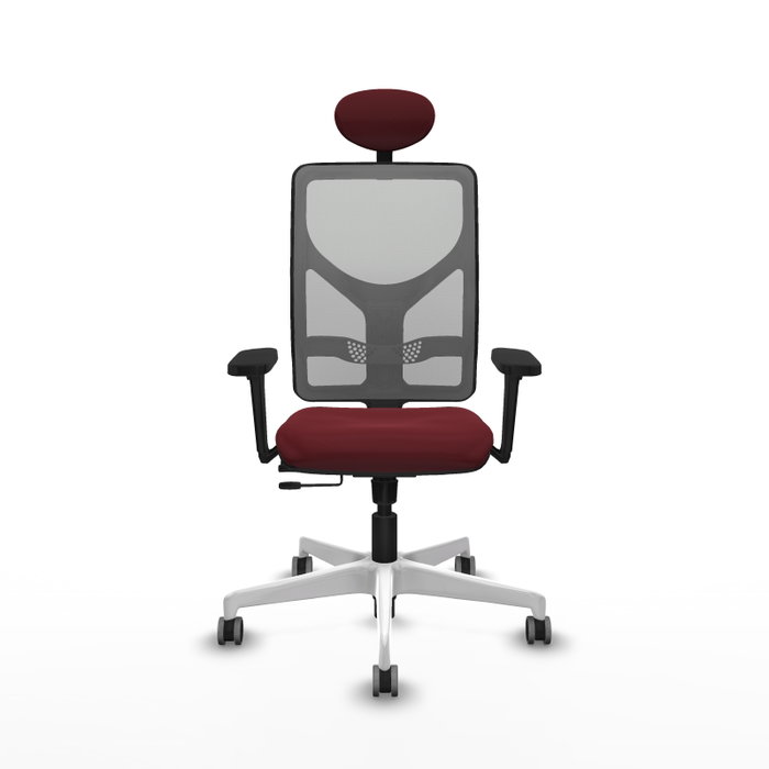 PIQUERAS Y CRESPO Silla de oficina Motilla Granate y Gris con mecanismo Sincro/Traslack PIQUERAS Y CRESPO Silla de oficina Motilla Granate y Gris con mecanismo Sincro/Traslack