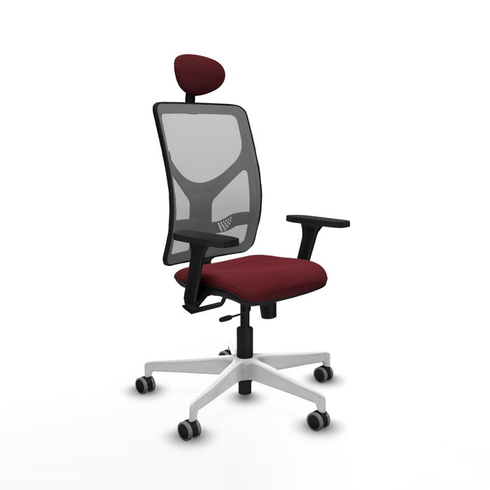 PIQUERAS Y CRESPO Silla de oficina Motilla Granate y Gris con mecanismo Sincro/Traslack PIQUERAS Y CRESPO Silla de oficina Motilla Granate y Gris con mecanismo Sincro/Traslack