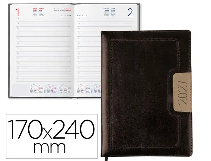 Liderpapel Agenda 2027 Dorios Encuadernada 17x24 cm Día por Página Bilingüe Liderpapel Agenda 2027 Dorios Encuadernada 17x24 cm Día por Página Bilingüe