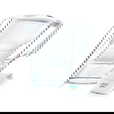 Brita Aluna Jarra con Filtro de Agua Transparente y Blanco con 1 Filtro Incluido