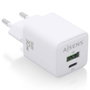 AISENS Cargador GaN 30W USB-C y USB-A ASCH-30W2P037-W Blanco