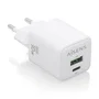 AISENS Cargador GaN 30W USB-C y USB-A ASCH-30W2P037-W Blanco