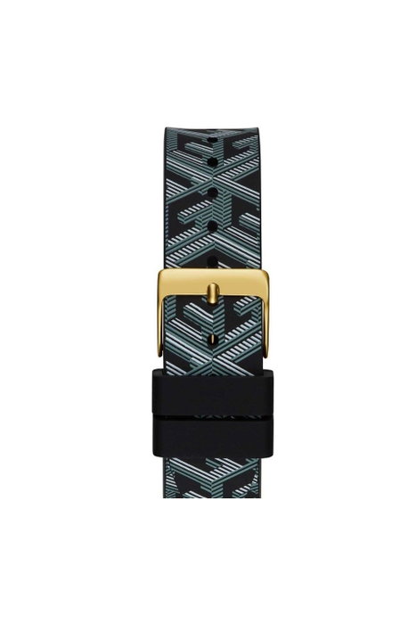 Guess GW0598L2 Avril con correa de cuero negra y caja dorada