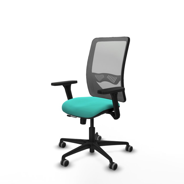 PIQUERAS Y CRESPO Silla de oficina Zulema con mecanismo Sincro/Traslack Turquesa/Gris