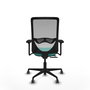 PIQUERAS Y CRESPO Silla de oficina Zulema con mecanismo Sincro/Traslack Turquesa/Gris