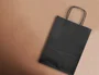 Q-connect Bolsa papel celulosa negro M con asa retorcida 270x370x120 mm