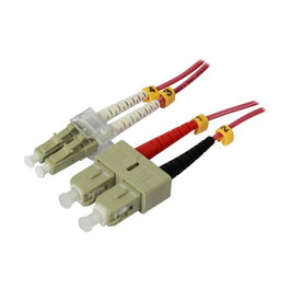 Synergy21 S216772 Cable de fibra óptica OM4 LC-SC 1m Rojo