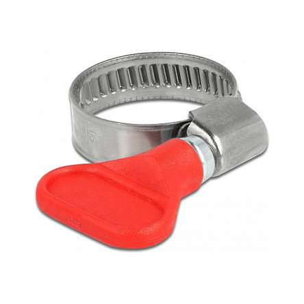 DeLOCK Abrazadera de manguera de mariposa acero inoxidable 400 SS 16 - 25 mm rojo, 5 unidades DeLOCK Abrazadera de manguera de mariposa acero inoxidable 400 SS 16 - 25 mm rojo, 5 unidades