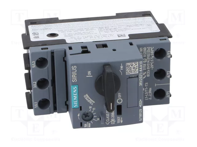 SIEMENS 3RV2 Interruptor motorizado 7,5kW 220÷690VAC SIEMENS 3RV2 Interruptor motorizado 7,5kW 220÷690VAC