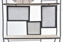 DKD Home Decor Estanteria Pared Metal y Madera Negro Marron 10 x 60 x 33 cm (4 Unidades)
