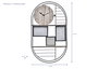 DKD Home Decor Estanteria Pared Metal y Madera Negro Marron 10 x 60 x 33 cm (4 Unidades)