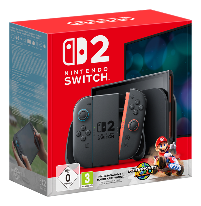 Nintendo Switch 2 Consola Portátil 256 GB + Mario Kart World - Negro Nintendo Switch 2 Consola Portátil 256 GB + Mario Kart World - Negro