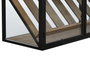 DKD Home Decor Botellero Natural Negro Metal Cristal Madera 32 x 60 x 102 cm