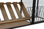 DKD Home Decor Botellero Natural Negro Metal Cristal Madera 32 x 60 x 102 cm