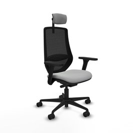PIQUERAS Y CRESPO Silla de oficina Mardos Gris claro/Negro