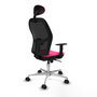 PIQUERAS Y CRESPO Silla de oficina Jorquera Rosa y Negro