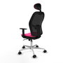 PIQUERAS Y CRESPO Silla de oficina Jorquera Rosa y Negro