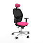 PIQUERAS Y CRESPO Silla de oficina Jorquera Rosa y Negro