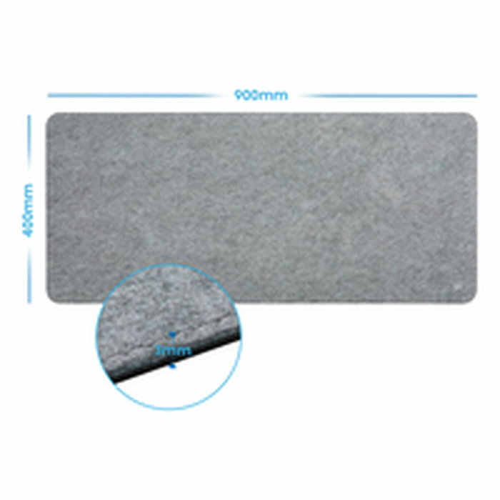 EWENT Alfombrilla de Ratón XXL EW3185 Gris Claro