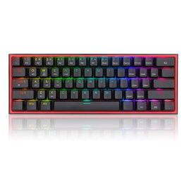 Redragon K616 Fizz PRO Black Red Switch Teclado Mecánico Inalámbrico RGB 60% Layout Español