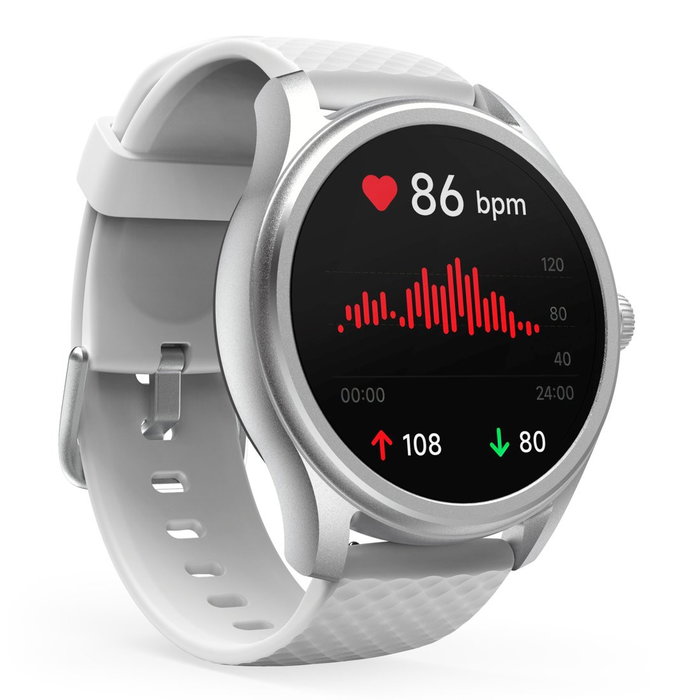 Hama Fit Watch 5010 Smartwatch plateado 46 mm con pulsómetro y oxímetro Hama Fit Watch 5010 Smartwatch plateado 46 mm con pulsómetro y oxímetro