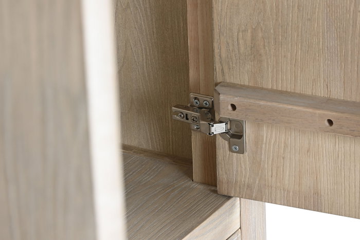 DKD Home Decor Chuang rome Armario Romantico Natural Madera Hevea 2 Puertas 2 Cajones 55 x 200 x 108 cm