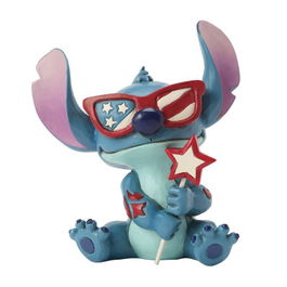 Enesco Figura Coleccionable Disney Traditions by Jim Shore Stitch Patriota Edición Especial Hawaii Resina Pintada a Mano para Adultos