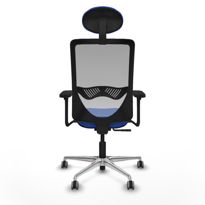 PIQUERAS Y CRESPO Silla de oficina Zulema con mecanismo Sincro, Tela Azul y Malla Gris PIQUERAS Y CRESPO Silla de oficina Zulema con mecanismo Sincro, Tela Azul y Malla Gris