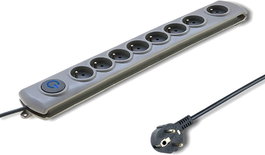 Qoltec Regleta de protección 8 tomas 3.0m gris