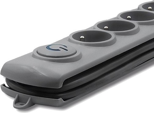 Qoltec Regleta de protección 8 tomas 3.0m gris Qoltec Regleta de protección 8 tomas 3.0m gris